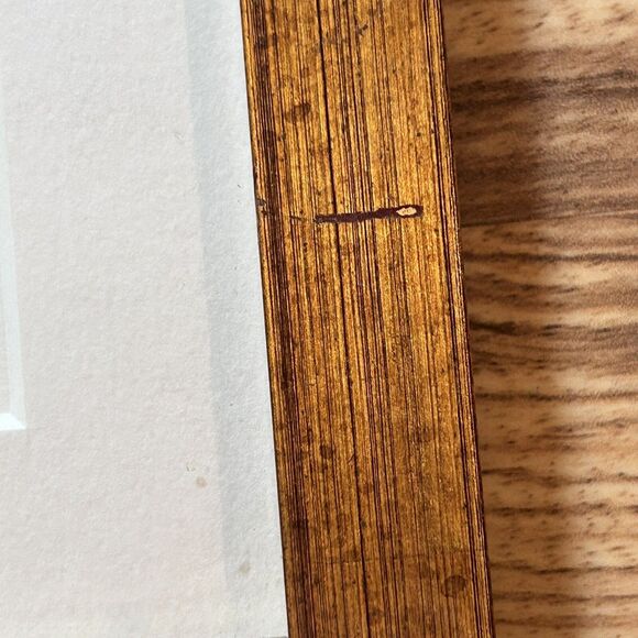 Mini Owl Watercolor Painting Gold Gilt Frame Square 6 x 6 Handmade Drawing OOAK - Picture 3 of 6